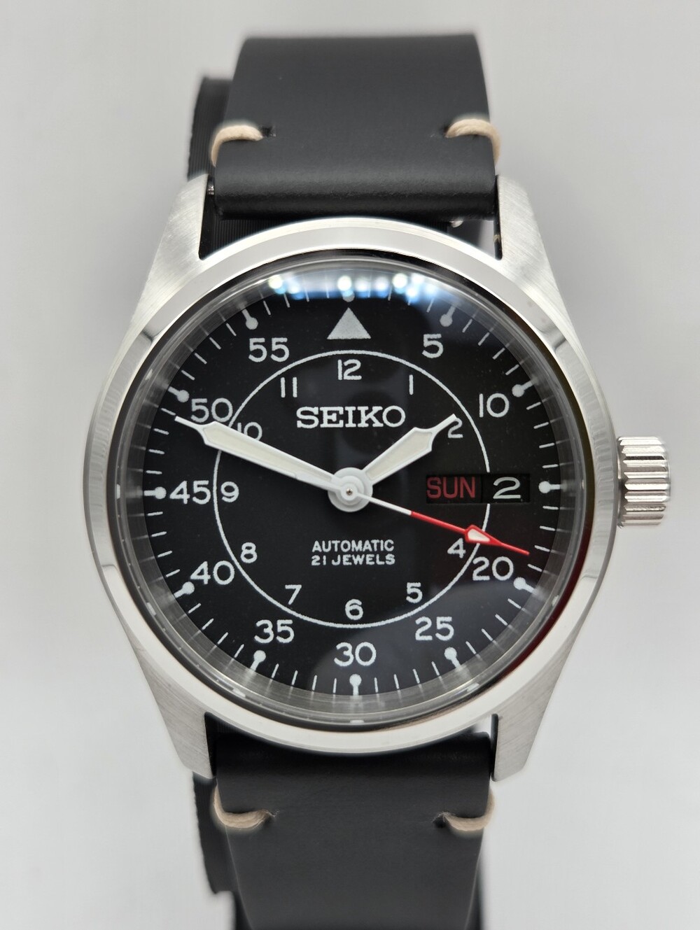 New 36mm SeikoMod Automatic Watch Type B Flieger Style